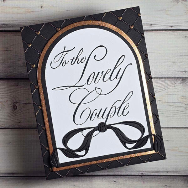 Copperplate To the Lovely Couple BetterPress Plate from the Copperplate On Your Wedding Day Collection by Paul Antonio