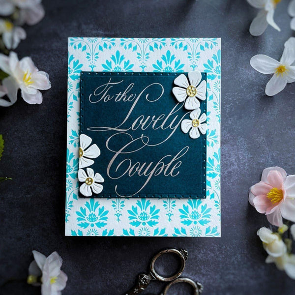 Copperplate To the Lovely Couple BetterPress Plate from the Copperplate On Your Wedding Day Collection by Paul Antonio