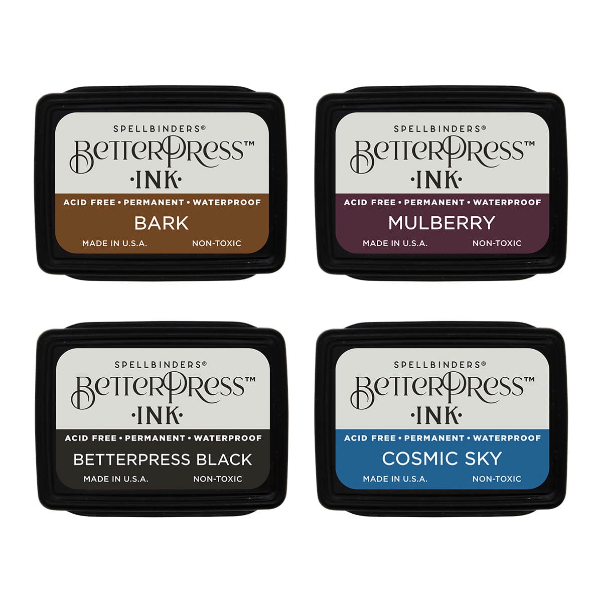 Regal Tones BetterPress Ink Mini Set - 4 Pack | Spellbinders – Hero Arts