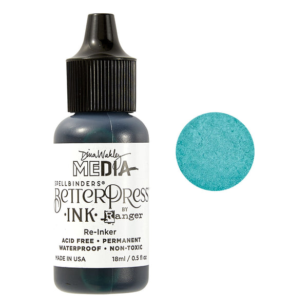 Turquoise BetterPress Reinker by Dina Wakley