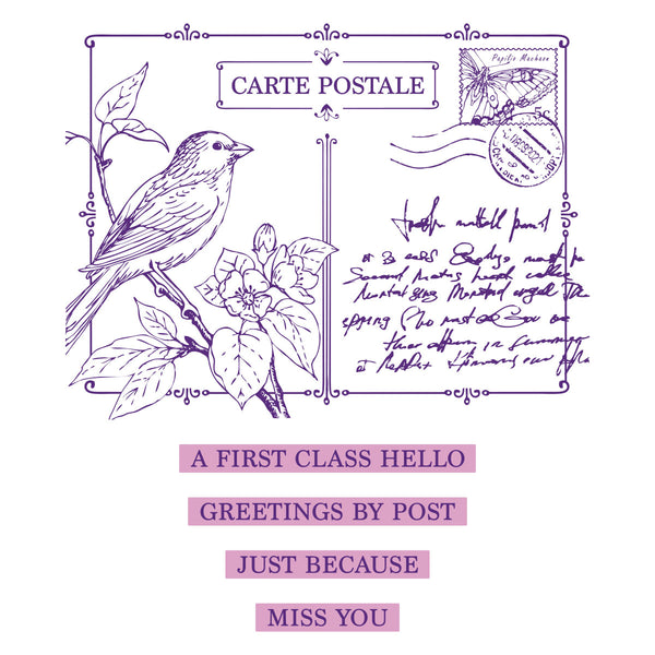 Post Card Hello - Press & Foil Plate of the Month