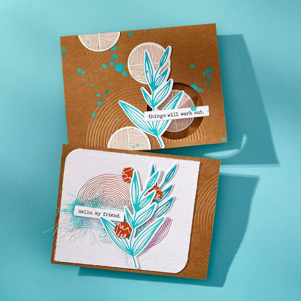Lined Circles Embossing Folder by Dina Wakley