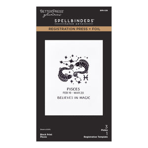 Block Print Pisces Registration Press + Foil Plate