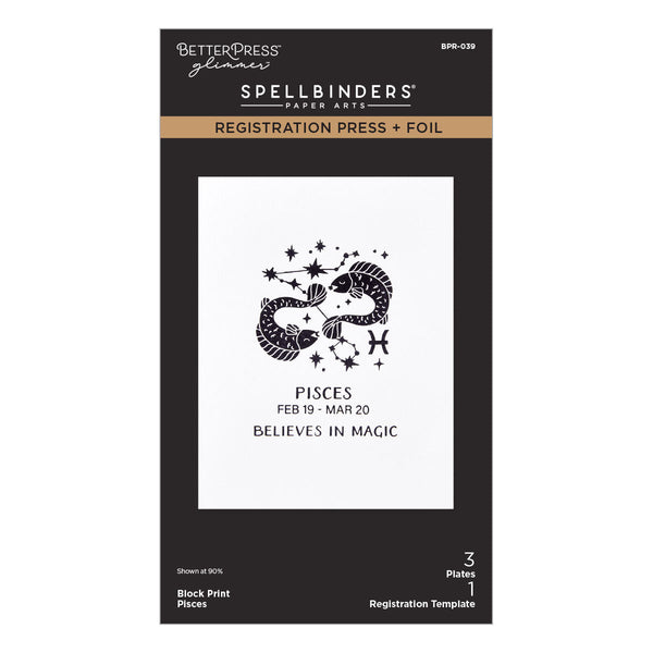 Block Print Pisces Registration Press + Foil Plate