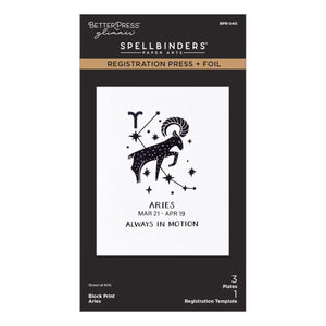 Block Print Aries Registration Press + Foil Plate