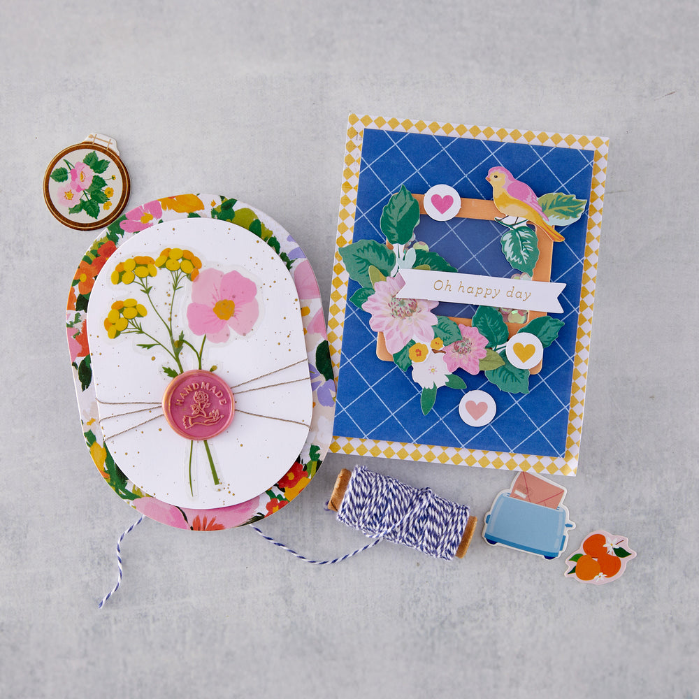 Rosie's Studio Breakfast In Bed Die Cut Floral Stickers