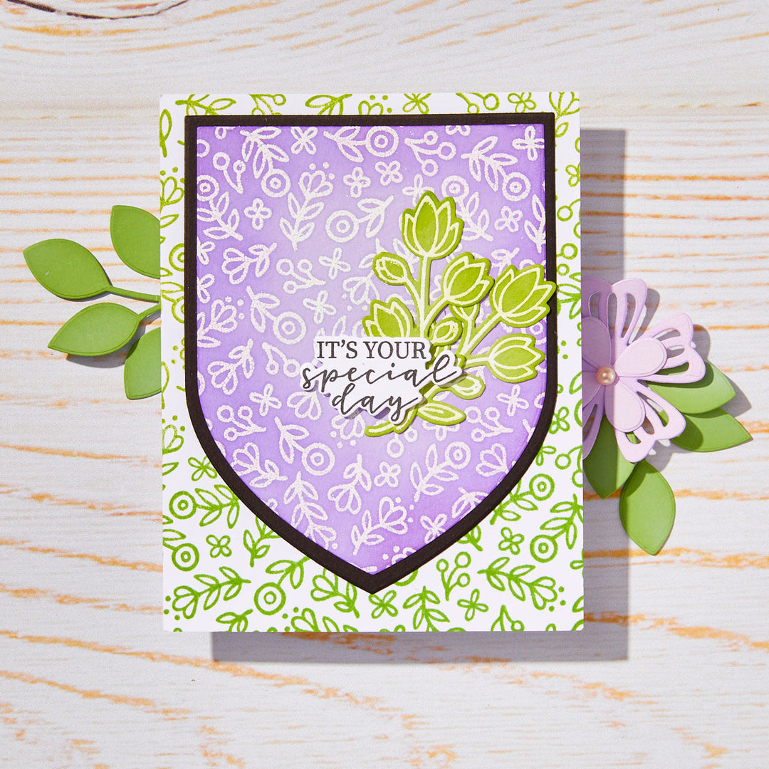 Hero Arts Whimsy Floral Cling Rubber Stamp from the Spring Whimsy Collection