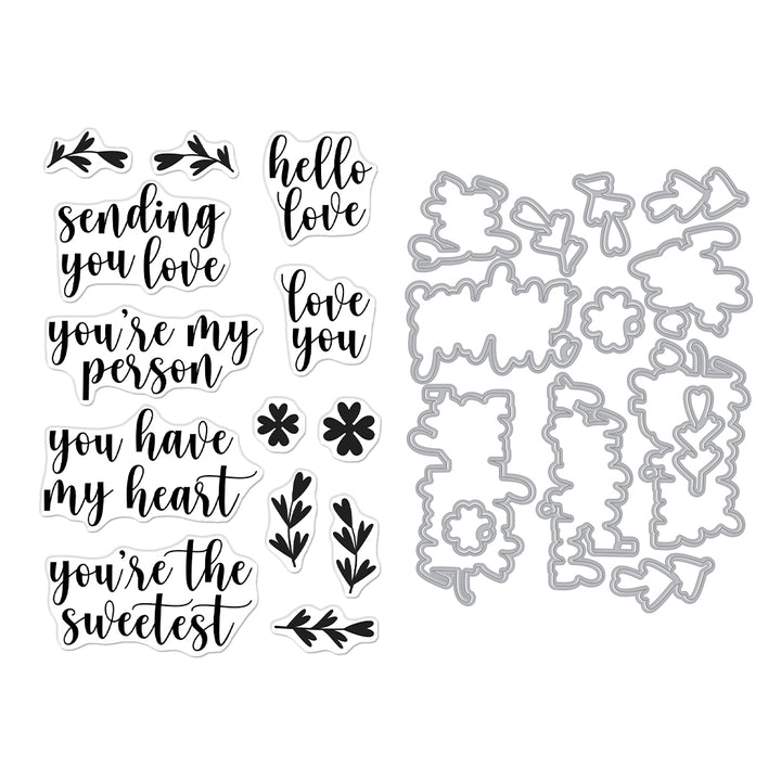 Hello Love - January Clear Stamp Set + Dies of the Month