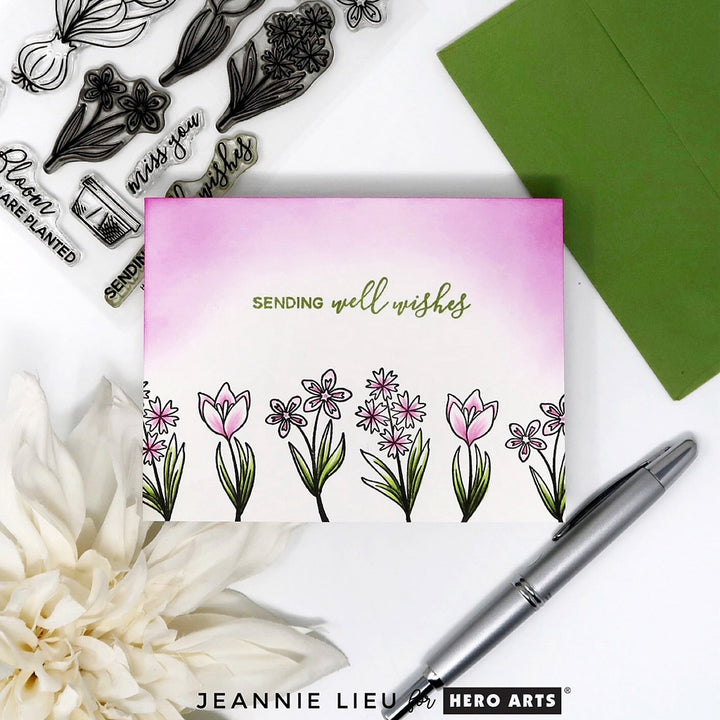 Spring Blooms - February 2025 Clear Stamp Set + Dies of the Month