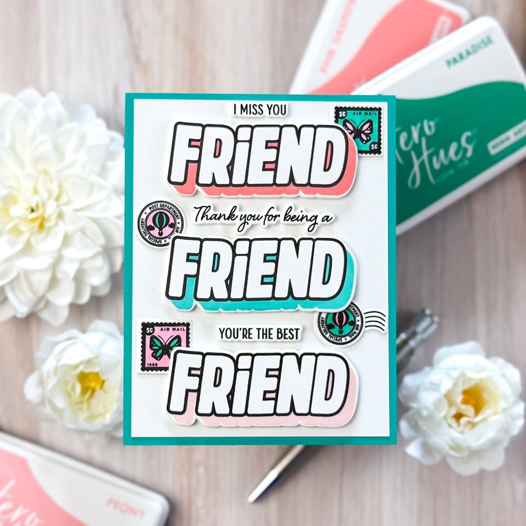 Sending Big Hugs Stamp & Cut Set of the Month - July 2025