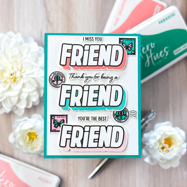 Sending Big Hugs Stamp & Cut Set of the Month - July 2025