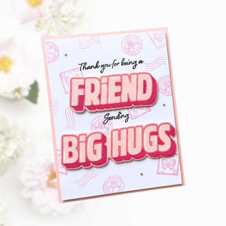 Sending Big Hugs Stamp & Cut Set of the Month - July 2025