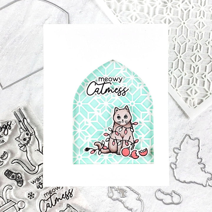 Meowy Cat-mas Stamp & Cut of the Month - November 2024