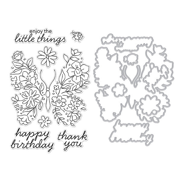 Floral Butterfly - December 2024 Clear Stamp Set + Dies of the Month