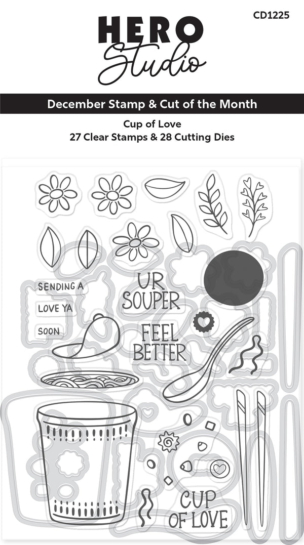 Cup of Love Stamp & Cut of the Month - December 2025