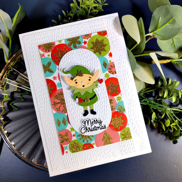 Cue the Merry Clear Stamp & Die of the Month - card project 4