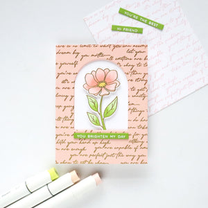 Positive Script Bold Prints Cling Stamp