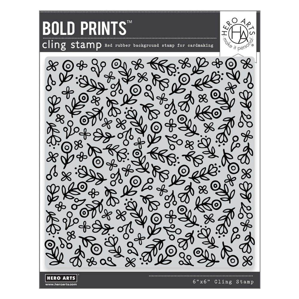 Hero Arts Whimsy Floral Cling Rubber Stamp from the Spring Whimsy Collection