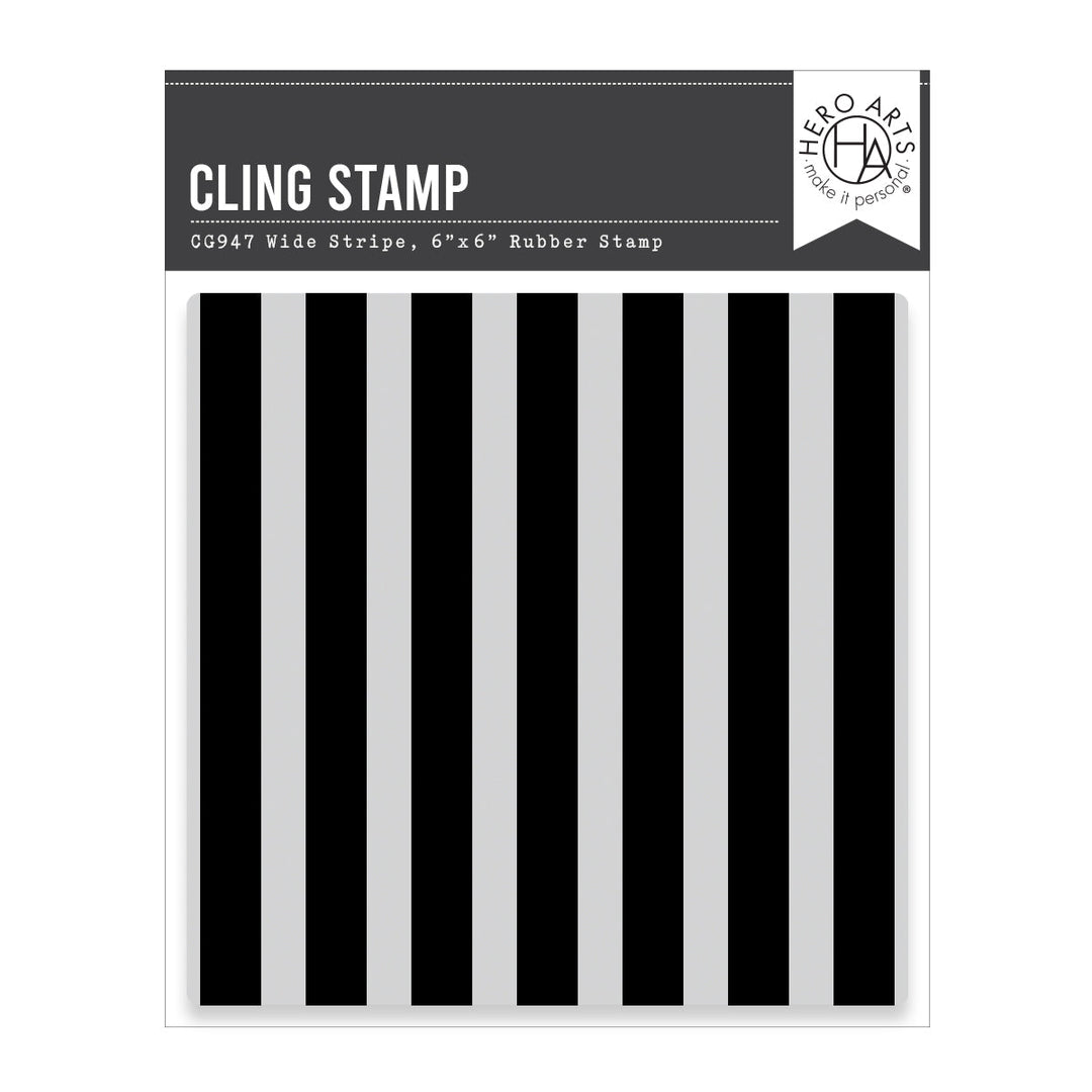 Hero Arts Wide Stripe Bold Print Cling Rubber Stamp