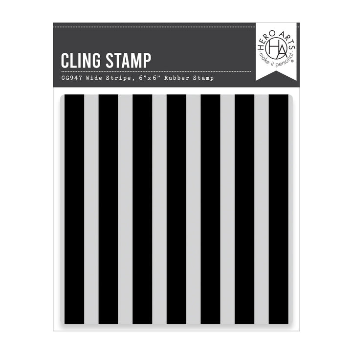 Hero Arts Wide Stripe Bold Print Cling Rubber Stamp