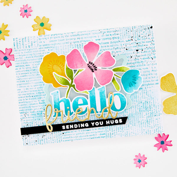 Abstract Floral Stamp & Cut