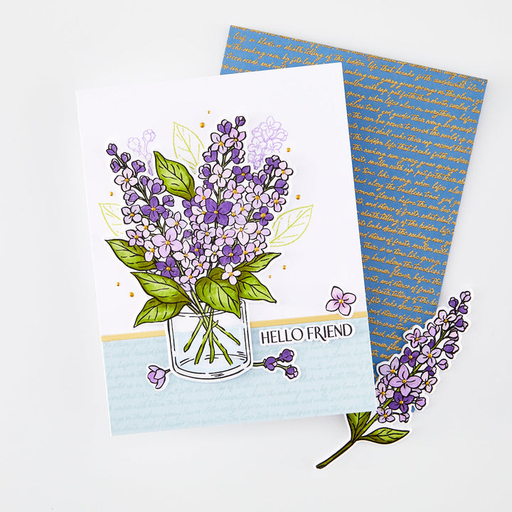 Birdsong Script Cling Stamp