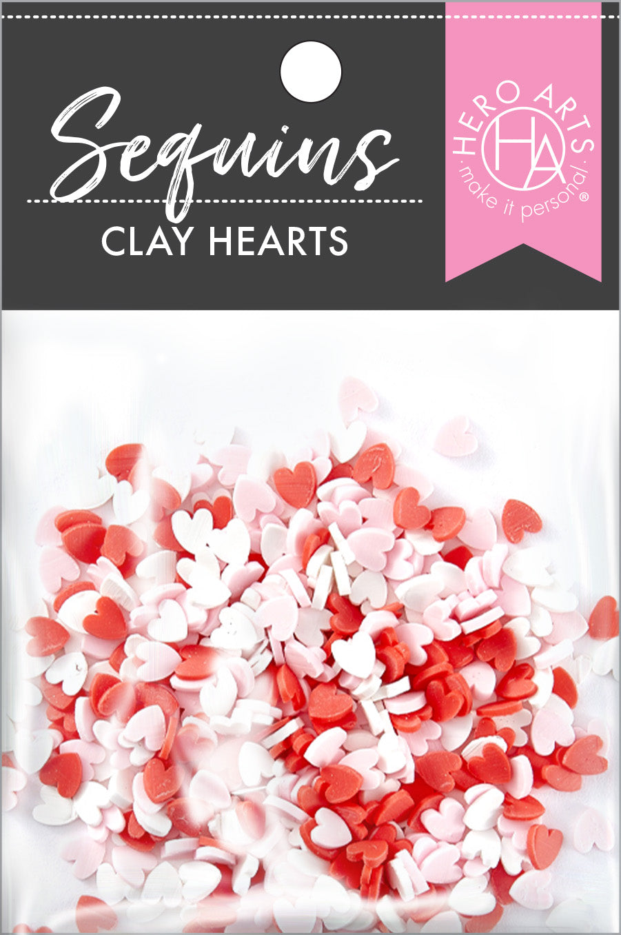 Mini Clay Hearts Embellishments