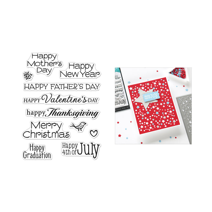 Year Round Messages Clear Stamp Set