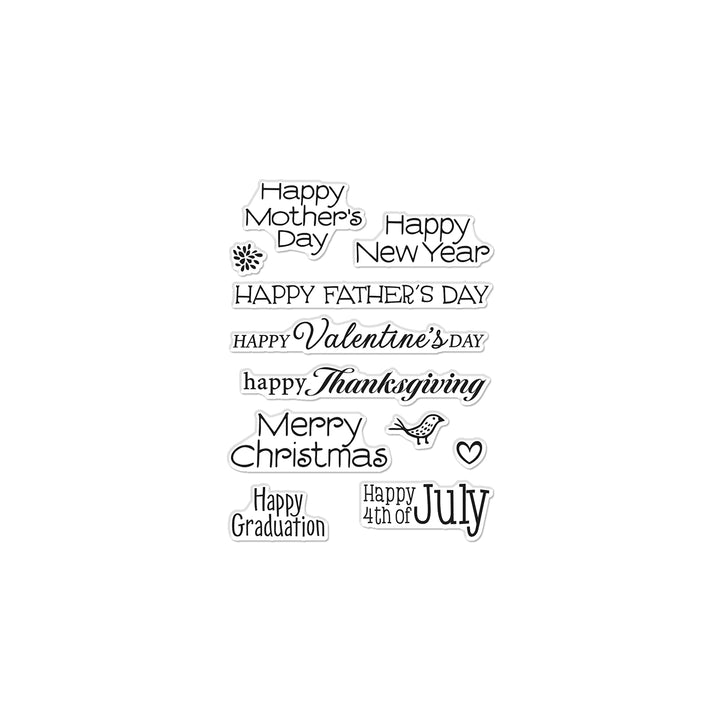 Year Round Messages Clear Stamp Set