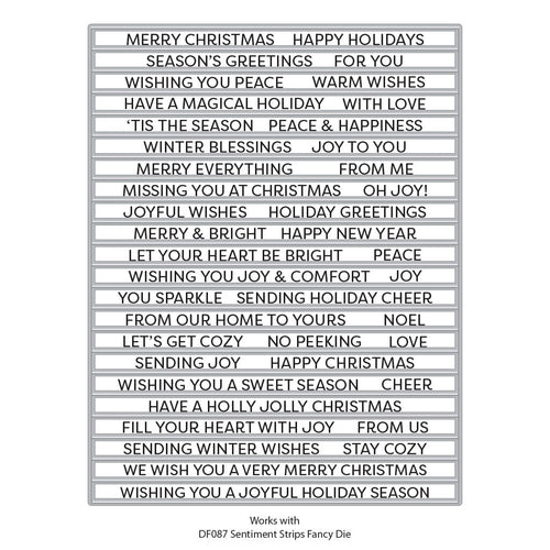 WB1129 Christmas Sentiment Strips Combo