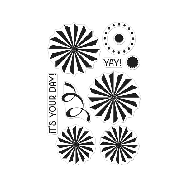 Party Fans Clear Stamp Set