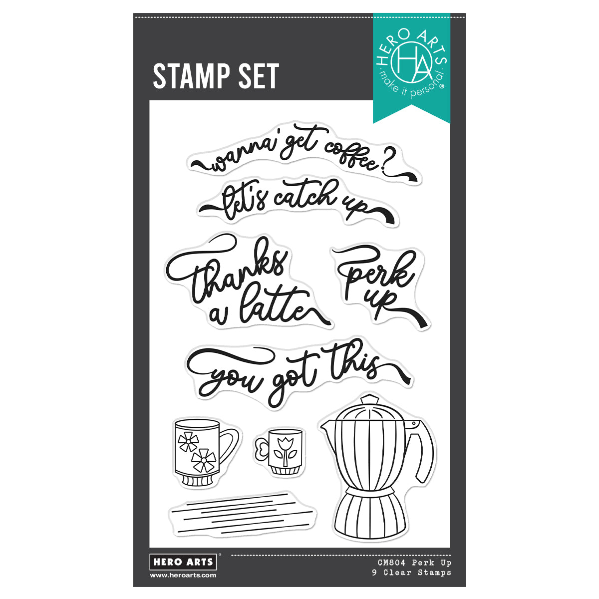 Hero Arts Perk Up Stamp Set | Hero Arts
