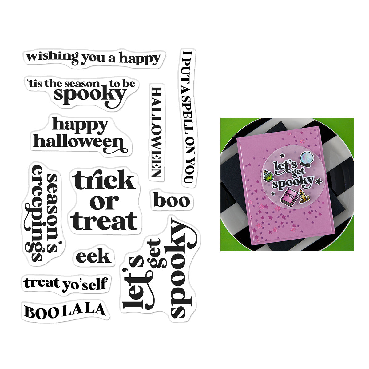 Hero Arts Season's Creepings Clear Stamp Set from the Hocus Pocus