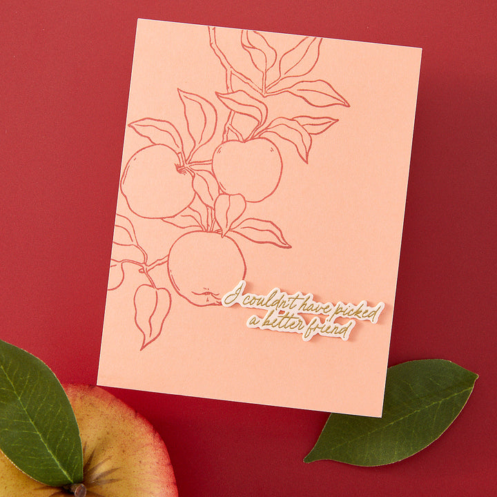 Apple Branch Stamp & Cut Set