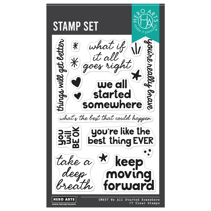 Hero Arts We All Started Somewhere Clear Stamp Set