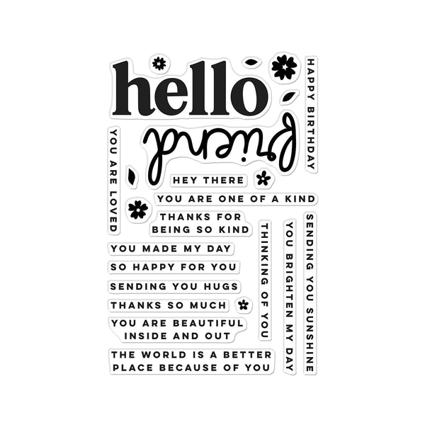 Hello Friend Clear Stamp Set
