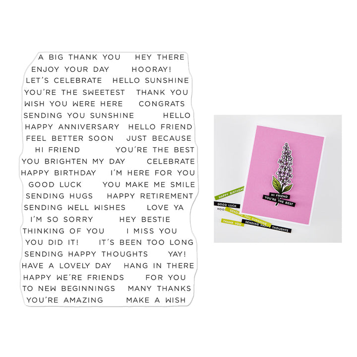 Everyday Sentiment Strips 2 Clear Stamp Set