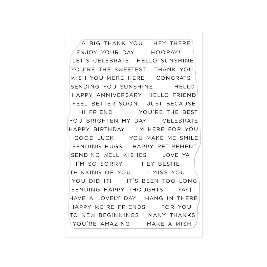 Everyday Sentiment Strips 2 Clear Stamp Set