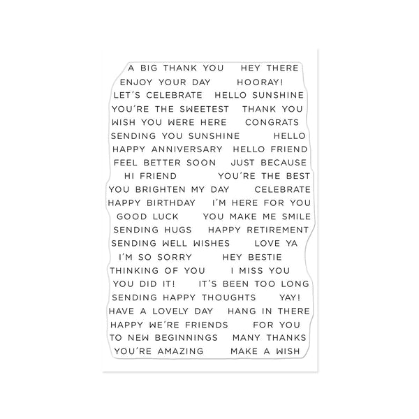 Everyday Sentiment Strips 2 Clear Stamp Set