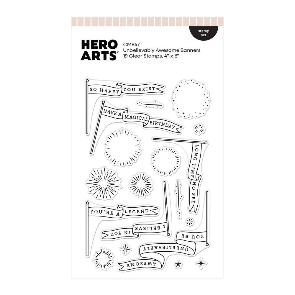 Unbelievably Awesome Banners Clear Stamp Set
