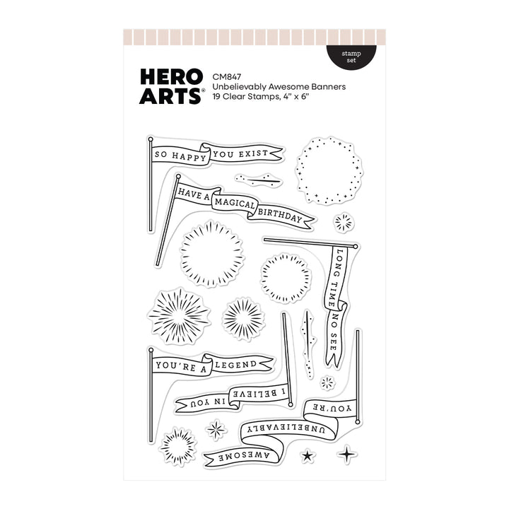 Unbelievably Awesome Banners Clear Stamp Set