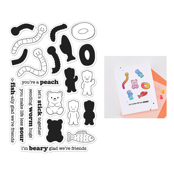 Let's Stick Together Stamp & Cut by Carly Tee