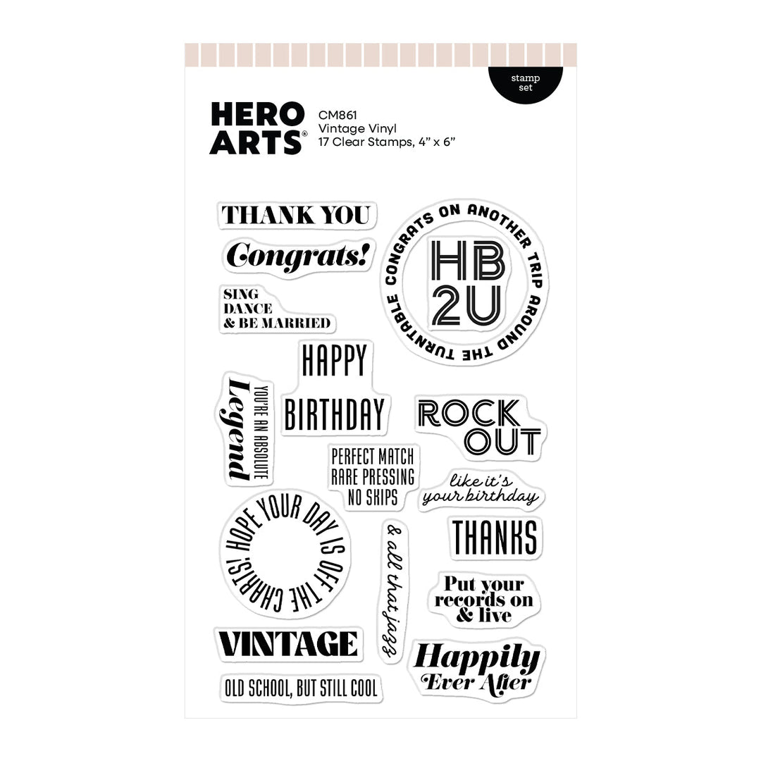 Vintage Vinyl Stamp Set