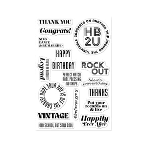 Vintage Vinyl Stamp Set