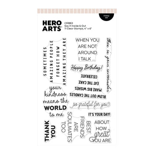 Hero Arts Say It Inside & Out Stamp Set