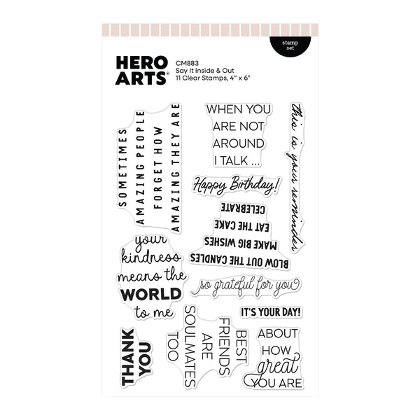 Hero Arts Say It Inside & Out Stamp Set