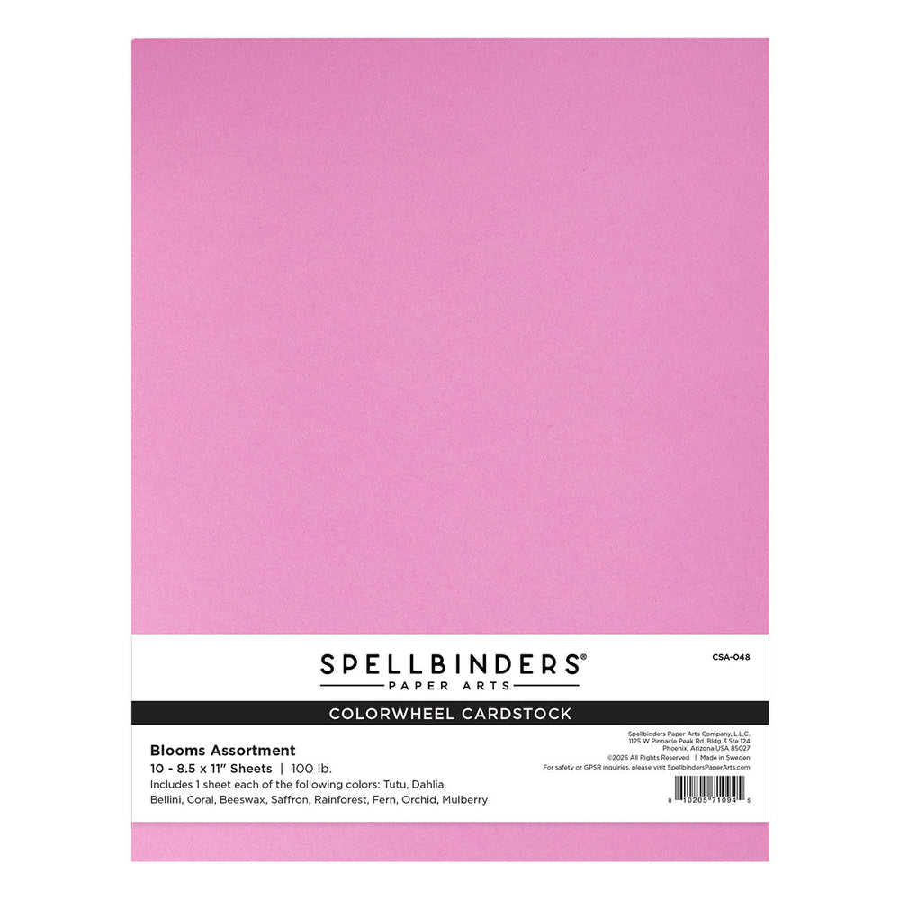 Blooms ColorWheel Cardstock Assortment 8.5 x 11" - 10 Sheets