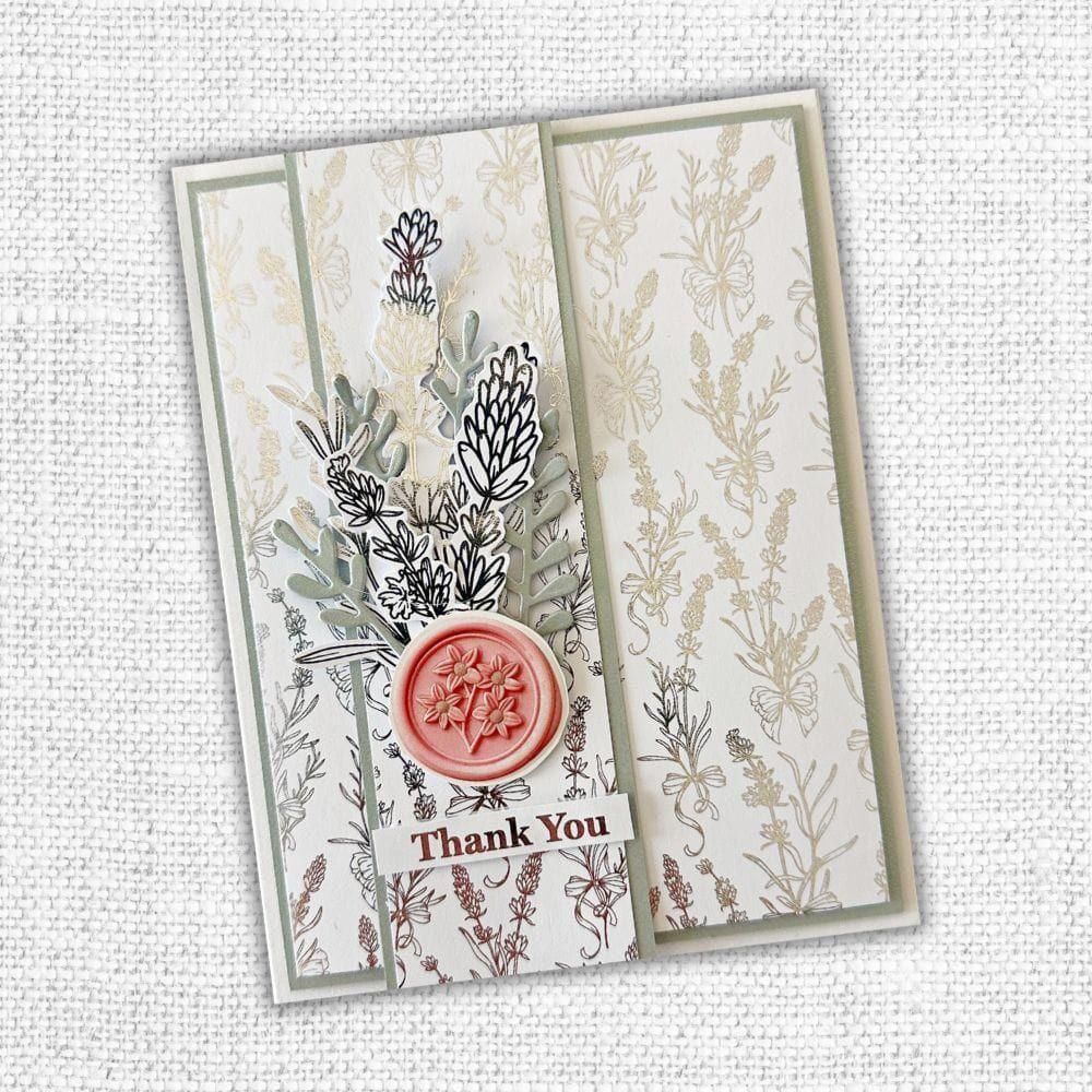 Paper Rose - Silver Foil Lavender & Roses 12x12 Deluxe Paper Collection