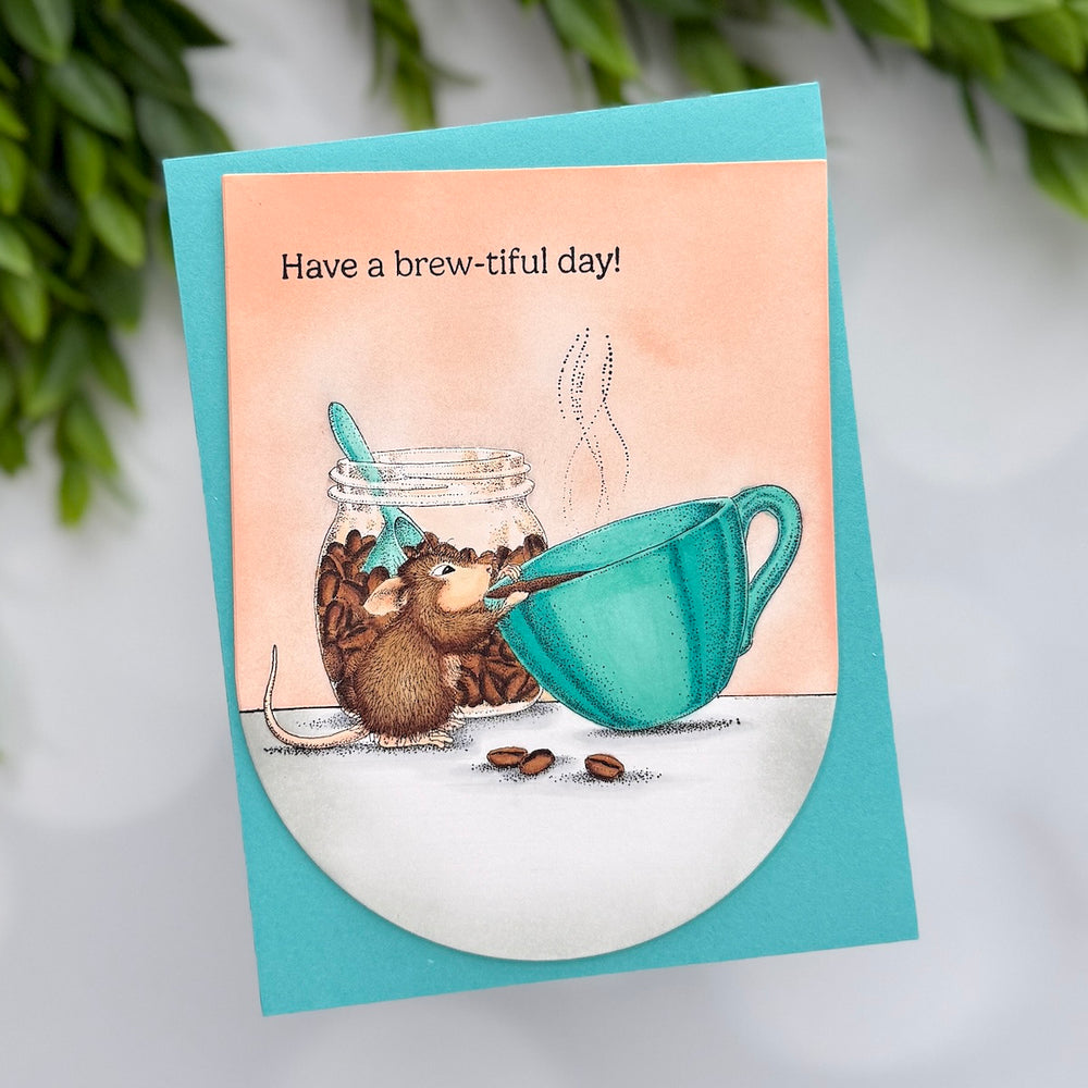 Brew-tiful Day Cling Rubber Stamps by House-Mouse