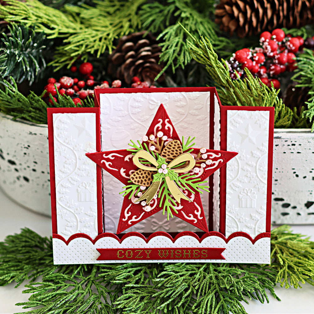 Barn Star Wreath Etched Dies by Annie Williams